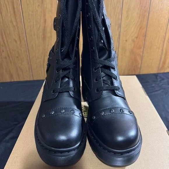 Black Doc Martens Chesney Hi boots Size 10 Womens NEW